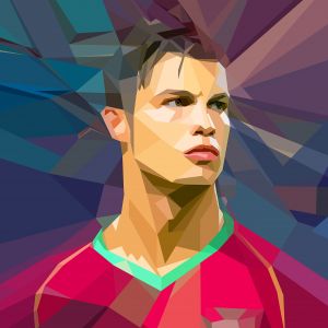 Art Abstrait de Cristiano Ronaldo
