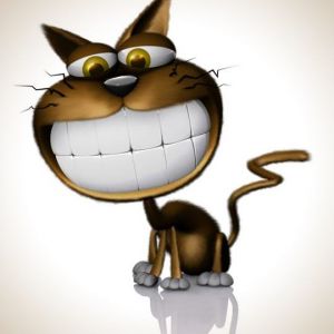 Chat Dessin Animé Souriant