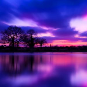 Reflet d'un Coucher de Soleil Vibrant