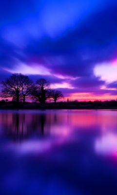 Reflet d'un Coucher de Soleil Vibrant