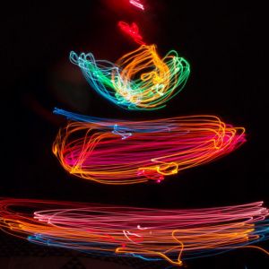 Trails de Lumière Colorés Noël