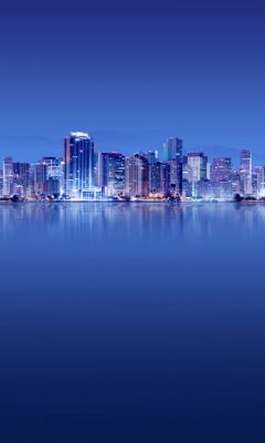 Skyline de la ville la nuit