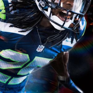 Photo d'Action Dynamique d'un Joueur NFL