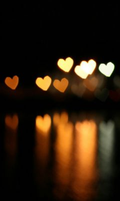 Lumières Bokeh en Cœurs
