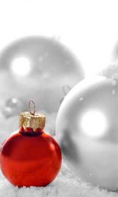 Ornements de Noël Rouges et Argentés