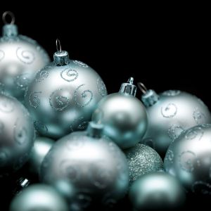 Ornements de Noël Bleus Élégants