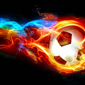 Ballon de Football Enflammé