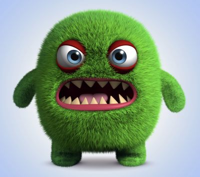 Monstre Vert Ébouriffé