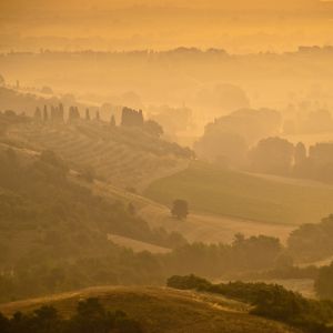 Lever de Soleil Doré sur les Collines
