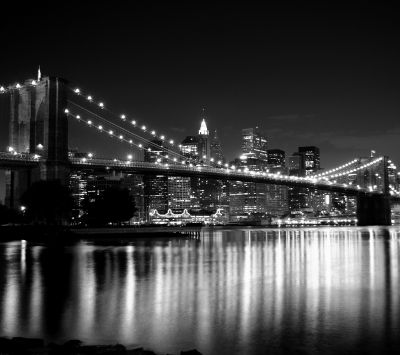 Vue nocturne du Pont de Brooklyn