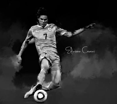 Action de Football d'Edinson Cavani