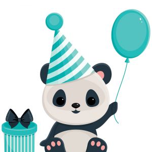 Panda Mignon avec Ballon