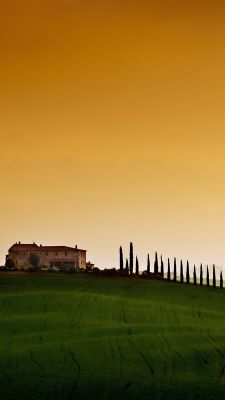 Paysage Toscan au Coucher de Soleil
