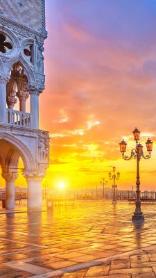 Coucher de soleil à Venise