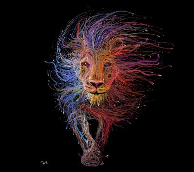 Lion Coloré