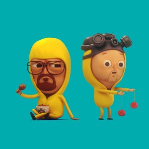 Personnages de Dessins Animés en Jaune