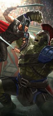 Bataille entre Thor et Hulk